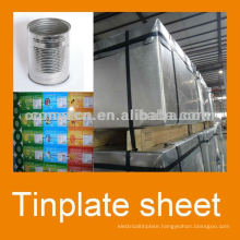 EN10202 Prime tinplate T5CA temper 5.6/5.6 tinning for food can prodution